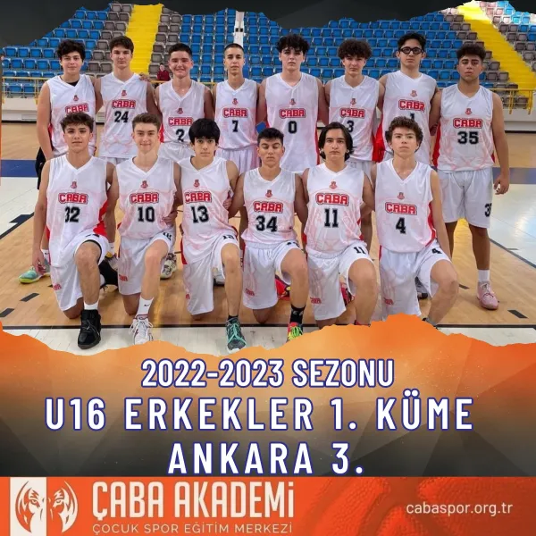 2022-2023 SEZONU · U16 ERKEKLER 1. KÜME ANKARA 3.