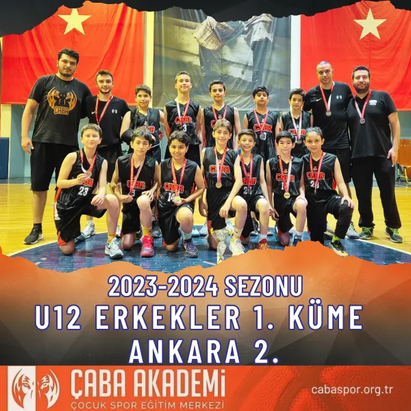 2023-2024 SEZONU · U12 ERKEKLER 1. KÜME ANKARA 2.