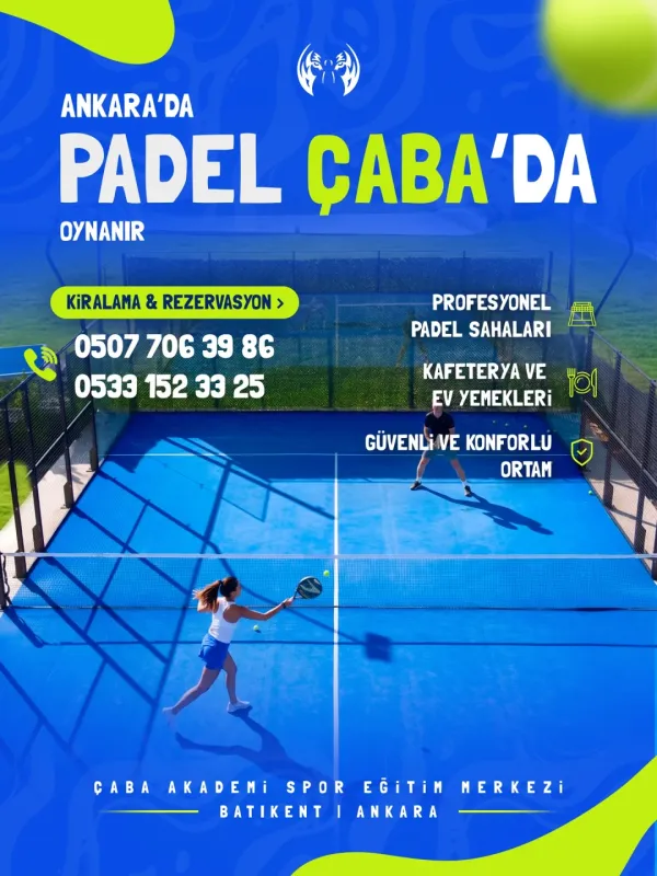 Padel için kortta buluşalım.