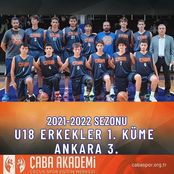 2021-2022 SEZONU · U18 ERKEKLER 1. KÜME ANKARA 3.
