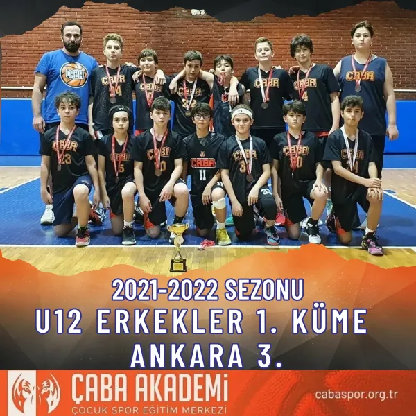 2021-2022 SEZONU · U12 ERKEKLER 1. KÜME ANKARA 3.