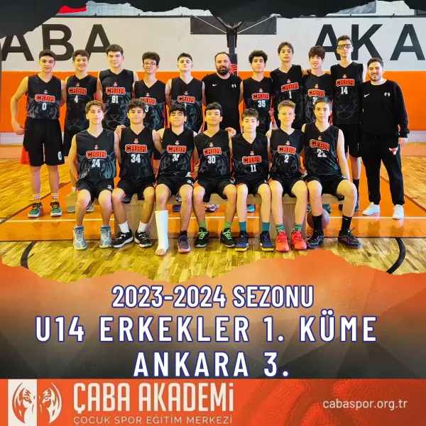 2023-2024 SEZONU · U14 ERKEKLER 1. KÜME ANKARA 3.