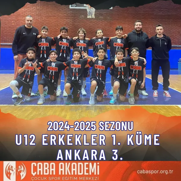 2024-2025 SEZONU · U12 ERKEKLER 1. KÜME ANKARA 3.